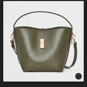 A New Day Bucket crossbody olive green 
New without tags